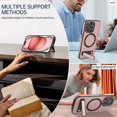 thumbnail image 4 of Ancove for iPhone 13 Pro Max Magnetic Case,[Compatible with Mag Safe],Shockproof Business PU Leather Ultra Slim Thin Case Cover with Built-in Kickstand for iPhone 13 Pro Max,Rosegold, 4 of 7