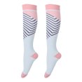 thumbnail image 1 of Running Sleeve Stretch Compression Stockings, Elasticity Marathon Riding Stretch Socks, Running For Joggers Athletes Pink Blue L/XL, 1 of 8