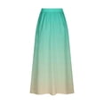 thumbnail image 6 of LIBRCLO Skirts for Women Maxi Length Gradient Printed Elastic Waistband Pleated Skirts with Pocket Summer Casual Clothes, 6 of 6