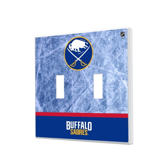 Buffalo Sabres Wordmark Double Toggle Lightswitch Plate