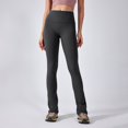 thumbnail image 4 of Bibifish Womens Yoga Pants Flare Leg High Waist Yoga Pants Stretchy Smooth Fabric Tummy Control Workout Sports Yoga Leggings For Ladies, 4 of 9