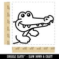 thumbnail image 2 of Peeking Alligator Self-Inking Rubber Stamp Ink Stamper - Red Ink - Large 1-1/2 Inch, 2 of 7