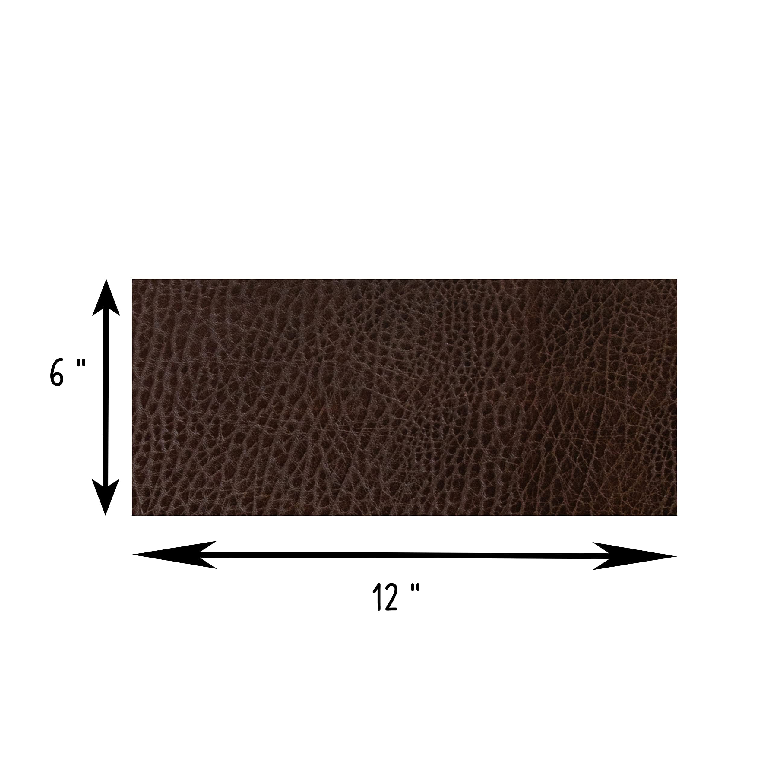 FabricLA Genuine Leather Tooling and Crafting Sheets | Heavy Duty Full Grain Cowhide (3.20mm) 6X12 - Arizona Brown