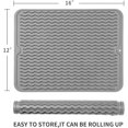 thumbnail image 2 of Tapete de silicona para secar platos para uso múltiple, fácil de limpiar, ecológico, tapete de silicona resistente al calor para encimera o fregadero de cocina, refrigerador o revestimiento de cajón, 2 of 5