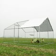 thumbnail image 3 of Walnest 10'x10' Large Metal Chicken Coop Run,Heavy Duty Walk-in Poultry Cage with Cover,Outdoor Hen Rabbit Chicken Run in with Spire Shaped for Farm Yard, 3 of 9