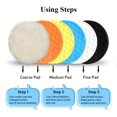 thumbnail image 2 of PrePat 7Pcs Buffing Polishing Pads 6Inch Backing Plate, Car Compound Buffing Sponge Pads and knitted Cutting Polishing Pad Kit for Car Polishing and Waxing, 2 of 7