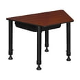 thumbnail image 2 of Regency 36 x 23 x 19 in Trapezoid Height Adjustable Kids Learning School Desk with Book Storage- Cherry, 2 of 6