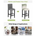 thumbnail image 3 of Green Leaves Bar Stool Covers Set of 4, Summer Botanical Stretch Washable Bar Chair Covers with Backs, Removable Pub Counter Height Chair Cover for Kitchen Dining Room Cafe Watercolor Weeping Rustic, 3 of 7