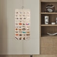 thumbnail image 5 of Hanging Jewelry Organizer with Multiple Display Pockets for Earrings and Accessories Storage Beige Fabric Travel Bag, 5 of 5