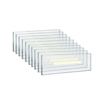 122018 8.5"W x 2.5"H Acrylic Sign Holder with Adhesive Tape , 10Pack