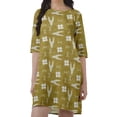 thumbnail image 4 of Moomaya Robes d'Été Courtes pour Femmes Imprimé Shift Mousse Georgette Robe Évasée, 4 of 4