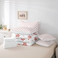 thumbnail image 5 of Homewish Kawaii Flower Floral Bedding Comforter Set 7pcs for Child, Chic Fashion Polkadots Queen Bedding Sets, Cute Cartoon Reversible Queen Sheet Sets, Super Cozy Room Decor, 5 of 7