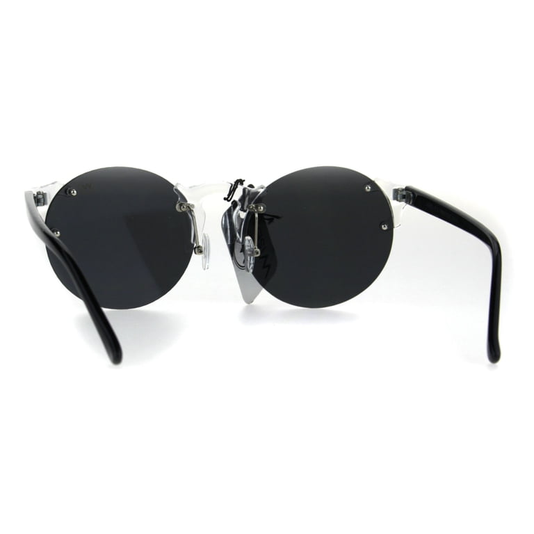 ✌?️UNISEX HIPSTER CIRCULAR BLACK FRAME SUNGLASSES Amazon.com: VANLINKER Round Polarized Sunglasses for Men  main image 3