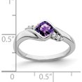 thumbnail image 2 of 10K White Gold Amethyst And Diamond Ringsize 7 (Width 1.75 To 2.5) - Jbsp, 2 of 5