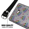 thumbnail image 3 of Cute Rainbow Poop Pattern Rectangle Leather Luggage Card Suitcase Carry-On ID Tag, 3 of 5