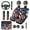 American Flag Bald Eagle, variant on HUIACONG Ladybug Car Seat Covers Full Set with Steering Wheel Cover Seat Belt Pads Center Console Cover Coasters Headrest Cover Keychain 14 Pcs Cute Car Accessories for Women Interior Universal Fit