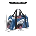 thumbnail image 3 of Picia Great White Shark Print Travel Duffle Bag,Weekender Bags for Women with Shoe Compartment, Gym Duffel Bag with Wet Pocket, Hospital Bags for Labor and Delivery, 3 of 7