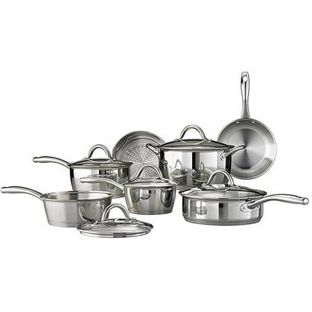 Tramontina Gourmet Stainless Steel Tri-Ply Base Cookware Set, 12 (Best Tri Ply Cookware)