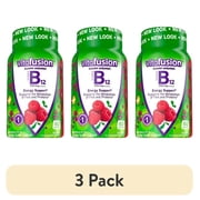 (3 pack) Vitafusion B12 Gummy Vitamins, Delicious Raspberry Flavor, 60ct (30 Day Supply)