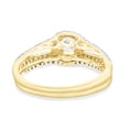 thumbnail image 3 of 3 CT Round Cut White Cubic Zirconia Bridal Ring Set In 14K Yellow Gold Plated 925 Sterling Silver (Color: White, Clarity: VVS1-VVS2, 3.00 Cttw) -4, 3 of 6