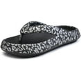 thumbnail image 2 of Leopard Print Flip Flops for Women & Men, EVA Soft Cloud Pillow Sandals, Non-Slip Platform Slippers, Cushioned Thong Slides for Indoor & Outdoor, Large Size ，Beige, Gray, Pink, and Black, 2 of 12