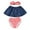 Blue, variant on Fesfesfes Toddler Baby Girls Outfits Independence Day Bow One Shoulder Three-piece Suit