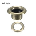 thumbnail image 4 of 200pcs Eyelets with Washers, 8 x 4 x 4mm Copper Through Hole Hollow Rivets Grommets Bronze Tone, 4 of 6