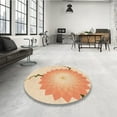 thumbnail image 4 of Ahgly Company Machine Washable Indoor Square Transitional Orange Area Rugs, 5' Square, 4 of 7