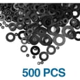 thumbnail image 5 of Junta de nailon , 500 piezas, arandela plana negra, arandela espaciadora redonda compatible con M2 M2.5 M3 M4 M5 M6 M8 M10, 5 of 5