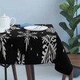 thumbnail image 4 of Black White Snowflake Christmas Table Cloth Waterproof Tablecloths, Winter Xmas Snowflakes Tablecloth Dining Table Cover for Kitchen Party Tabletop Outdoor, Rectangle Tablecloth 60x120 Inch, 4 of 9