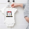 thumbnail image 5 of Printed Tuxedo Bow Tie and Suspenders Bodysuit Jumper Boys Infant Baby Brisco Brands 12M, 5 of 6