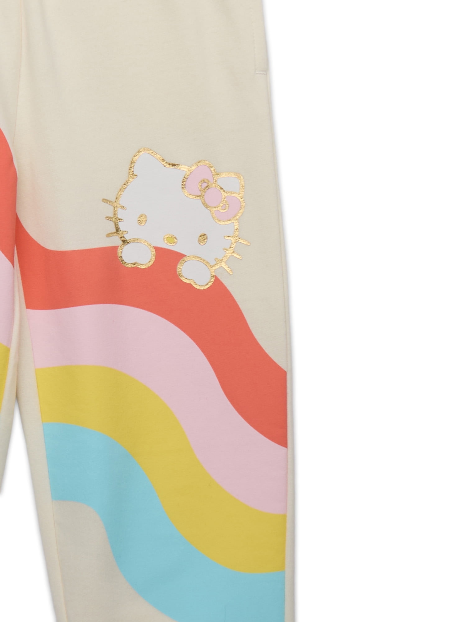 Hello Kitty Girls’ Graphic Fleece Jogger Pants, Sizes 4-16