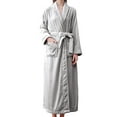thumbnail image 2 of HSHMT Womens Long Robe Women'S Double Pocket Flannel Bathrobe Soft And Warm Double Faced Velvet Bathrobe Pajamas And Home Wear Bathrobe Robe, 2 of 7