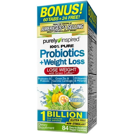 Purely Inspired 100% Pure Probiotics & Weight Loss Dietary Supplement for Weight Management, 84 Ct. - Walmart.com