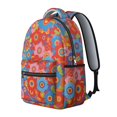 thumbnail image 2 of Pioneer Flower Floral Print Pattern Backpack for School, Cute School Bag with Adjustable Shoulder Straps and Padded Back, 15.3"x11"x7.1", 2 of 5