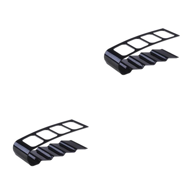 sweethay Organizador de Control remoto de aire de TV de 4 rejillas, soporte de contenedor, aparato de habitación, soporte de herramientas para Negro 2piezas