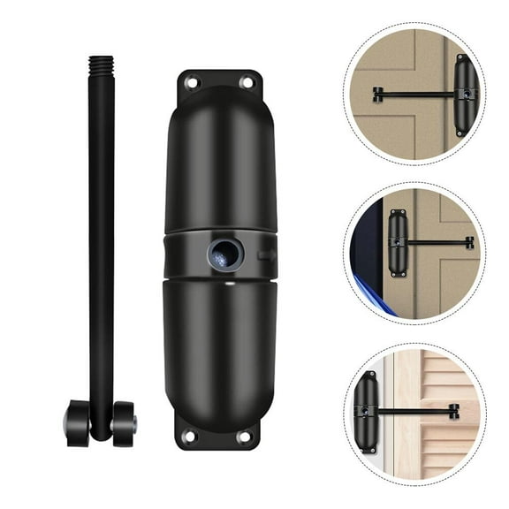 CATIEBYE Heavy Duty Automatic Door Closer with Quiet and Safety Features, Black Finish for Home and Office Use