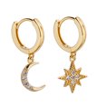 thumbnail image 1 of Minnieouse Pendientes asimétricos clásicos para mujer, aretes de cobre no tóxico y línea suave, asimétricos, resistentes al óxido Ropa, zapatos y accesorios Miscelánea oro, 1 of 6