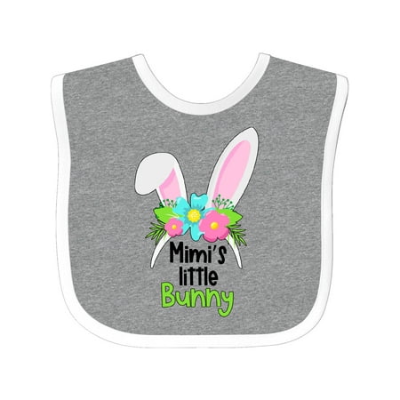 

Inktastic Mimi s Little Bunny Cute Easter Bunny Ears Gift Baby Boy or Baby Girl Bib