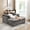 Gray, variant on Oversized Chaise Lounge Sofa Bed – 60" Wide Indoor Sleeper Couch with Armrests, Throw Pillows & Charging Port – Comfortable Upholstered Living Room or Bedroom Sofa, Black