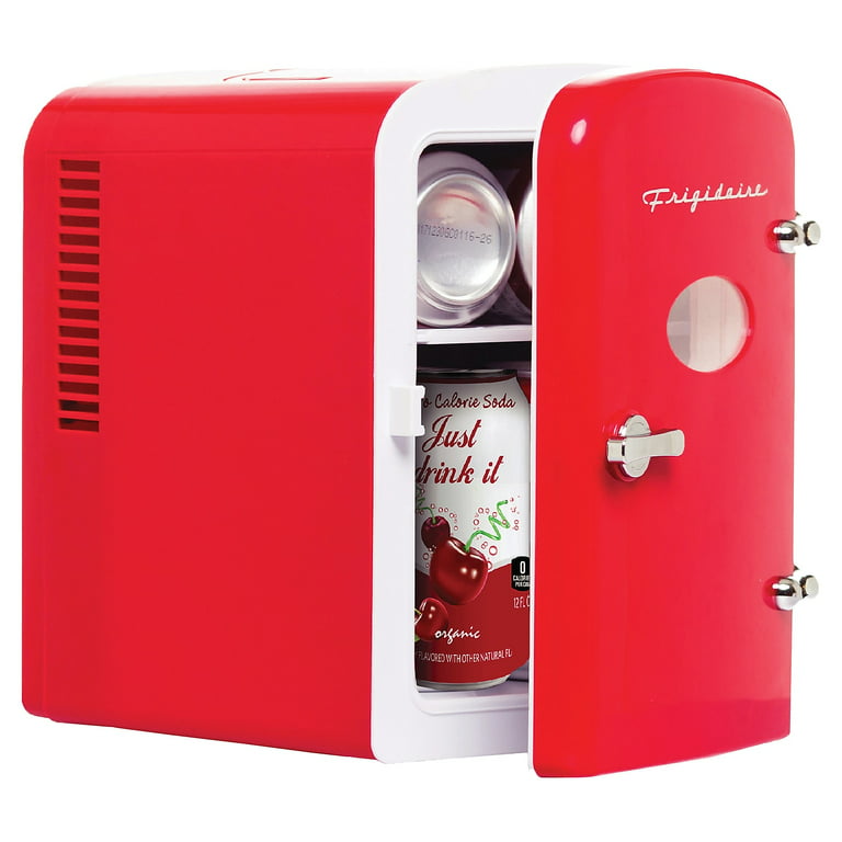Frigidaire 6-Can Mini Retro Beverage Fridge - Red