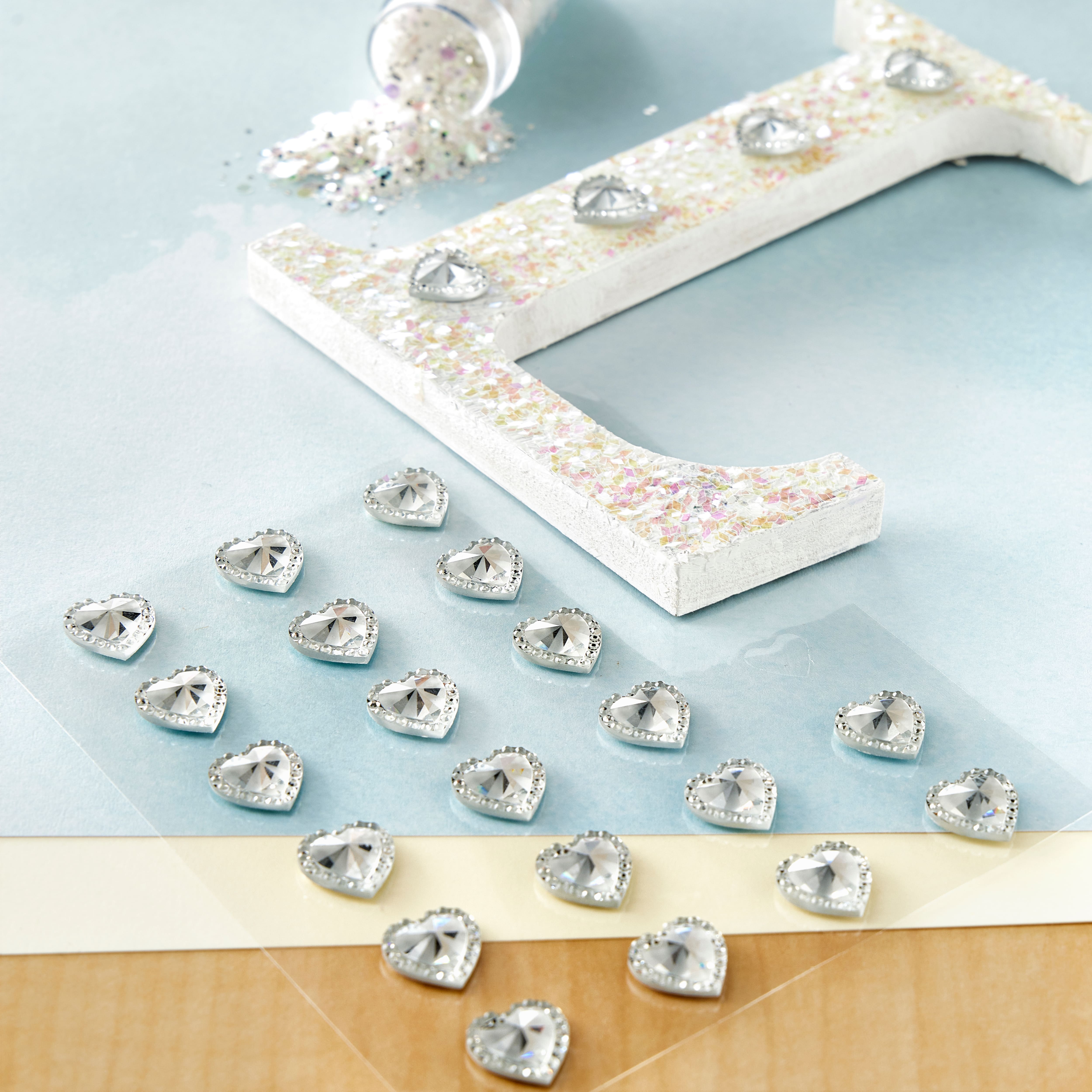 Recollections Clear Rhinestone Heart Stickers, 12 Packs: 24 ct. (288 total)