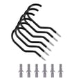 thumbnail image 1 of 6Pcs Bike Hook Heavy Duty Bike Hanger Bike Storage Hooks with 6 Pcs Bolts for Garage Wall and Ceiling (Black), 1 of 7