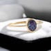 thumbnail image 2 of Alexandrite Oval Bezel Solitaire Ring 14K Yellow Gold Plated Engagement Ring Purple Stone Ring June BirthStone Ring Promise Ring Women Ring, 2 of 3