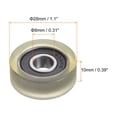thumbnail image 2 of Unique Bargains Roulement à Rouleau à Poulie en PU 8x28x10 mm, Roue de Guidage Revêtue de Polyuréthane pour Industriel, Vert, 2 of 5