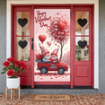 thumbnail image 6 of Red Pink Theme Happy Valentine's Day Banner Heart Balloon Design Valentine Display Gnome Pattern Romantic Love Backdrop for Valentine's Day Party Romantic Celebration Couples Gathering, 6 of 9
