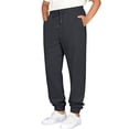 thumbnail image 4 of CPNG Girls Boys Daily Casual Solid Color Elastic Waist Ice Silk Casual Loose Pants Quick Drying Sports Pants(Black,14-15 Years), 4 of 4