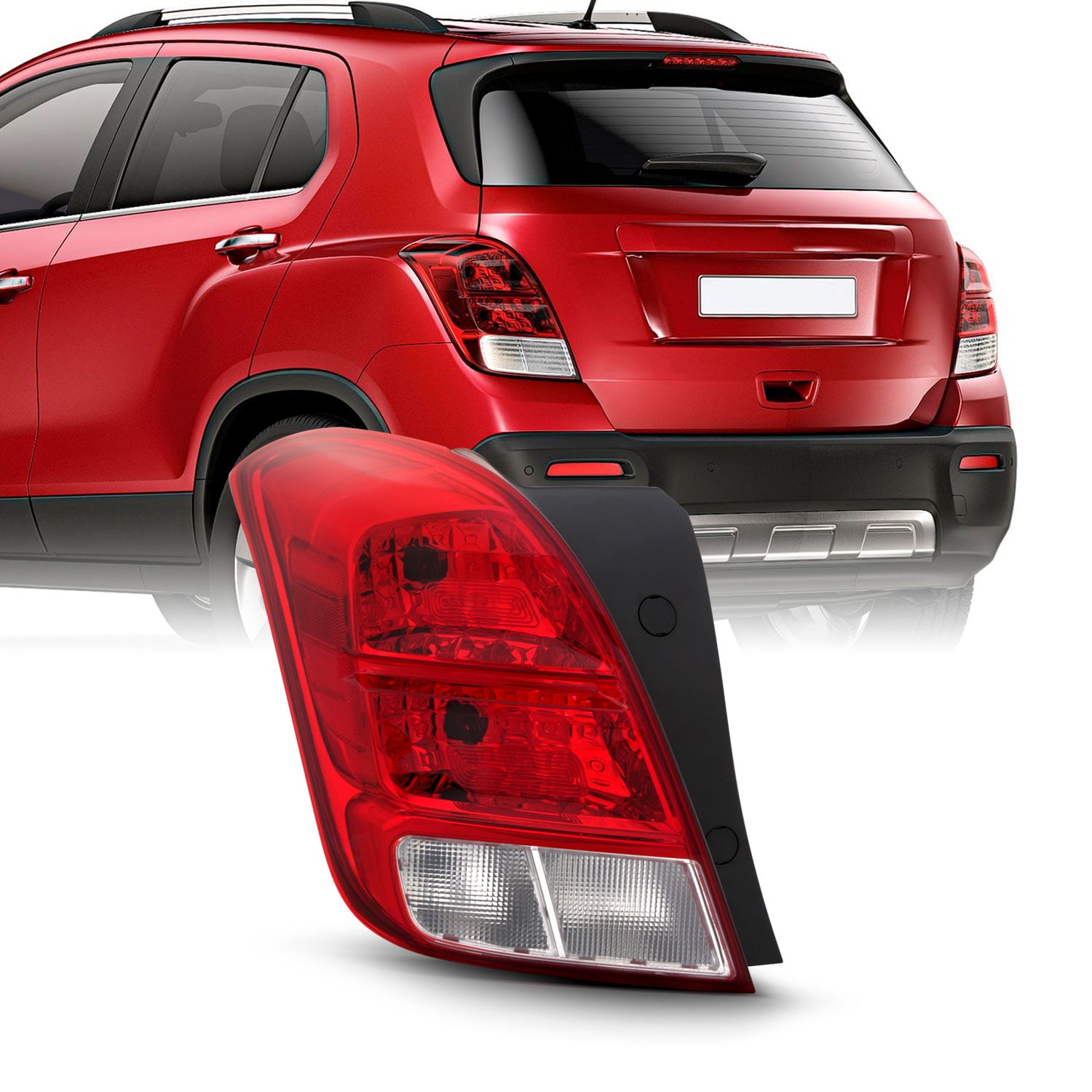 For 20132016 Chevy Trax 17 18 19 Trax LS [Halogen Type] Red Tail Light