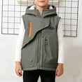 thumbnail image 2 of Older Kids' Jacket, School Style Loose Hooded Windproof Sleeveless Outdoor Jacket, 2 of 5