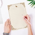 thumbnail image 4 of 100 Sheets Writing Paper, Stationery Paper with Lines Letter Writing Paper for Office Home School Wedding Invitations, 4 of 5